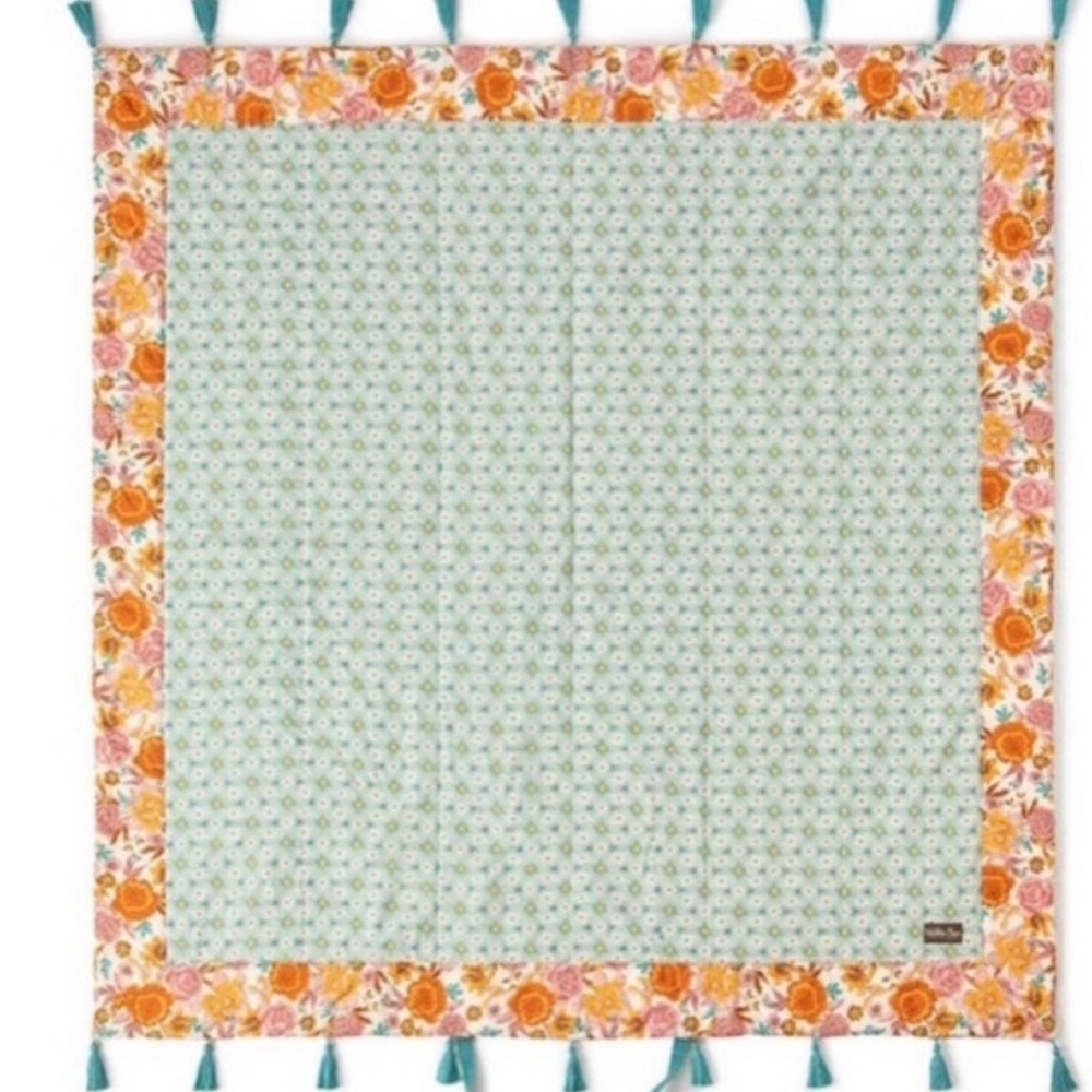 Matilda Jane Day Together Picnic Quilt Floral Tassels Carry Strap - Picture 5 of 6